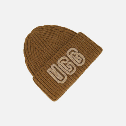 Gorros de punto con logo bordado Ugg CHUNKY CRAFTED RIB