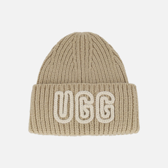 Gorros de punto con logo bordado Ugg CHUNKY CRAFTED RIB