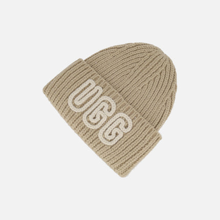 Gorros de punto con logo bordado Ugg CHUNKY CRAFTED RIB