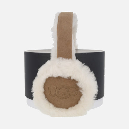 Orejeras UGG Embroidery earmuff en piel de oveja con logo bordado