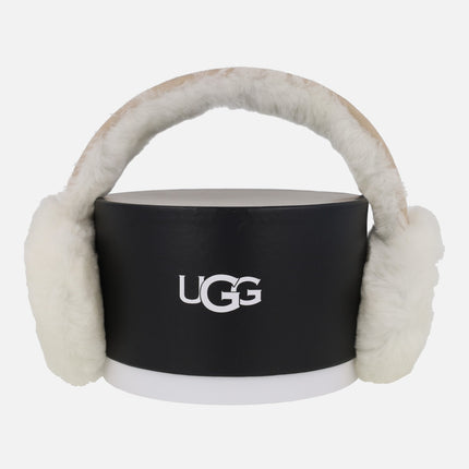 Orejeras UGG Embroidery earmuff en piel de oveja con logo bordado