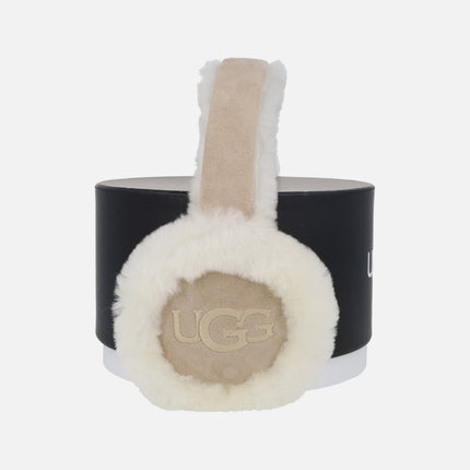 Orejeras UGG Embroidery earmuff en piel de oveja con logo bordado
