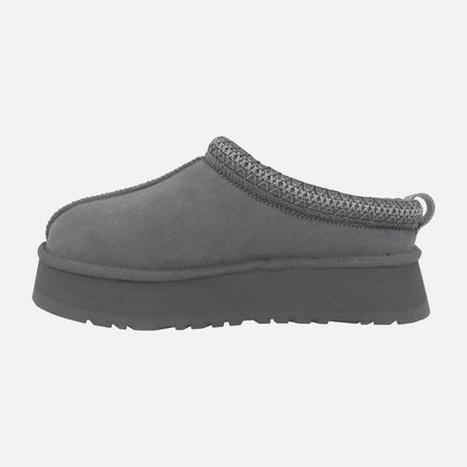 Zuecos de ante con plataforma y forro de pelo de oveja Tazz II