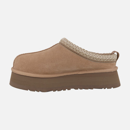 Zuecos de ante con plataforma y forro de pelo de oveja Tazz II