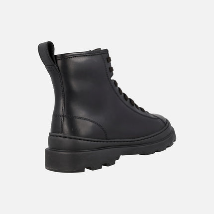 Botas de piel Brutus con cordones y cremallera
