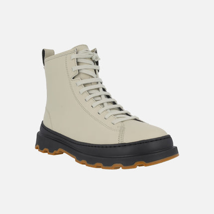 Botas de piel Brutus con cordones y cremallera