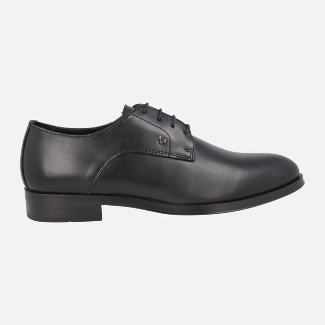 Zapatos negros de piel con cordones para hombre Empire
