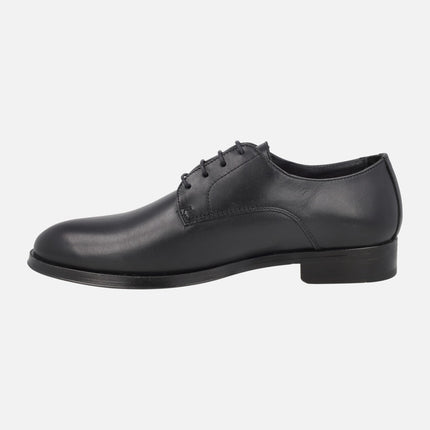 Zapatos negros de piel con cordones para hombre Empire
