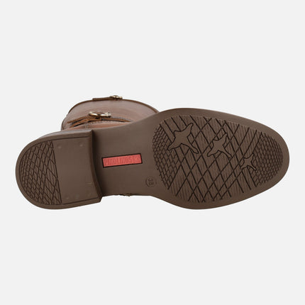 Botas altas de piel con detalle de hebillas Puertollano