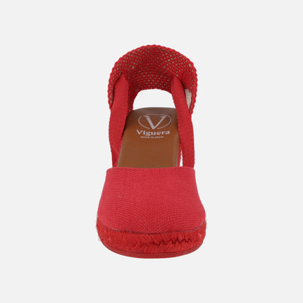 Peasant linen espadrilles with ribbons for women