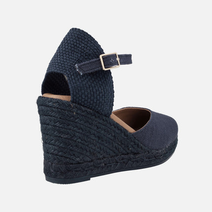 High wedge espadrilles with ankle bracelet