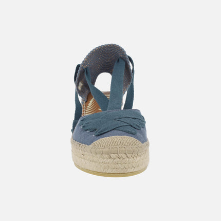 Espadrilles with laces and yuteflex wedge