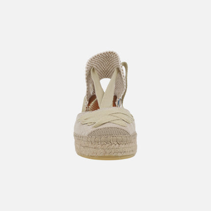 Espadrilles with laces and yuteflex wedge