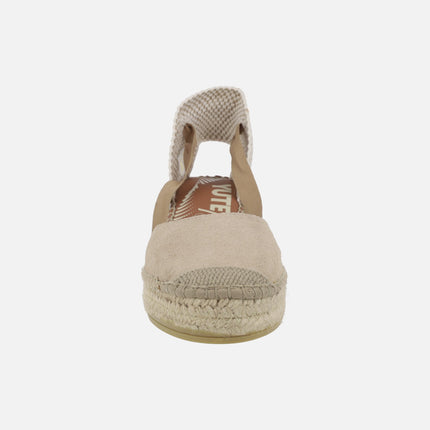 Leather espadrilles Valencian -style with ribbons