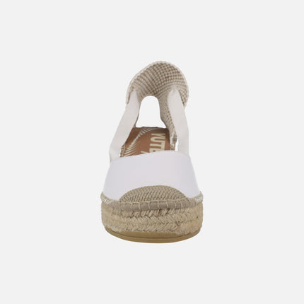 Leather espadrilles Valencian -style with ribbons