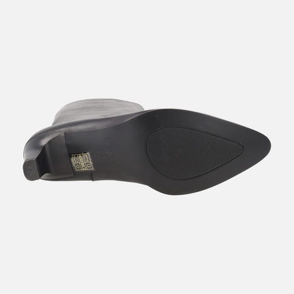 Botas altas de piel Wilma con tacones kitten