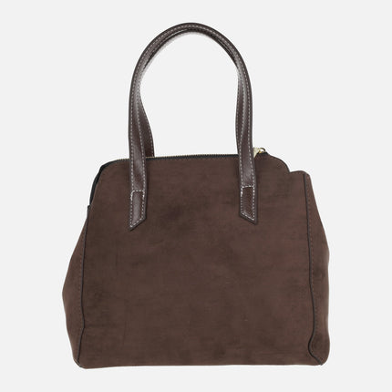 Bolsos de mano en marrón y print leopardo con asa bandolera