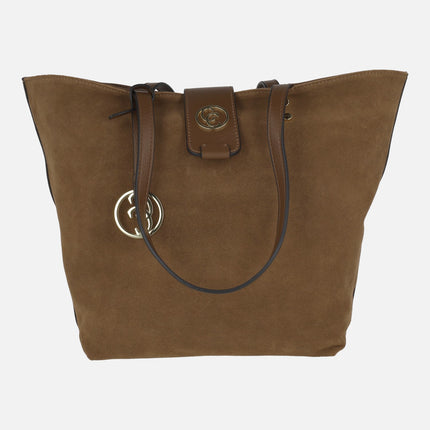 Shopper style bags in brown combination
