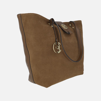 Shopper style bags in brown combination