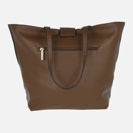 Shopper style bags in brown combination
