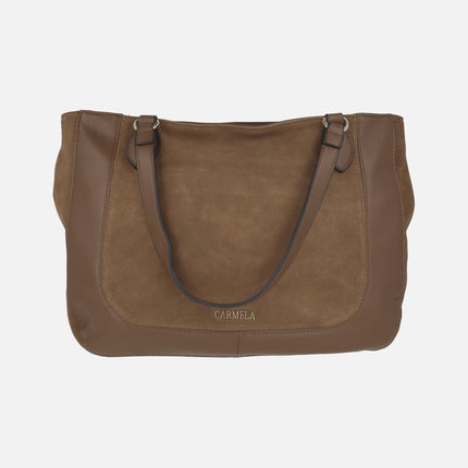 Large shopper style bags in brown combination