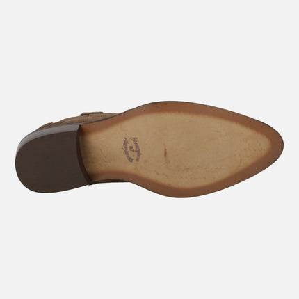 Botines Alpe Cecile en piel serraje baby silk