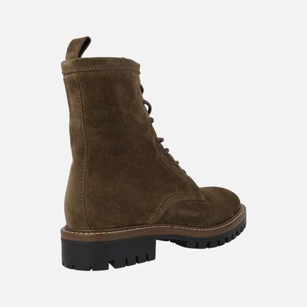 Botines de cordones en serraje marrón Alpe Militare