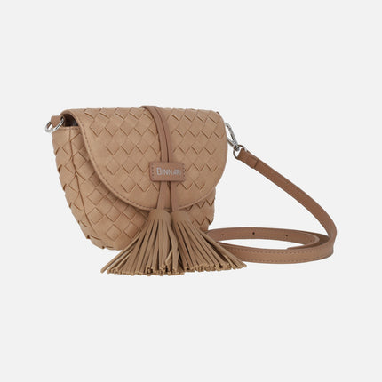 Bolsos bandolera Turia trenzados con adorno de borlas