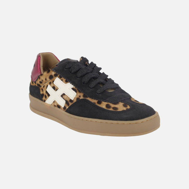 Zapatillas deportivas Iconic II en combinado leopardo