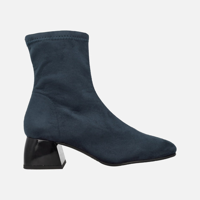 Botines de tejido elástico efecto ante con sistema Eco Dry