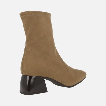 Botines de tejido elástico efecto ante con sistema Eco Dry