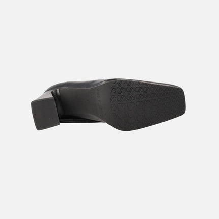 Botas de tacón alto con caña elástica imitación piel