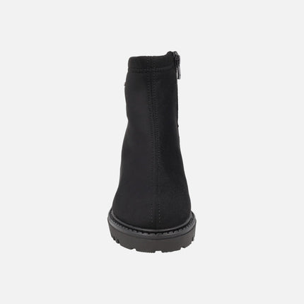 Botines de tejido elástico efecto ante con membrana impermeable V-DRY