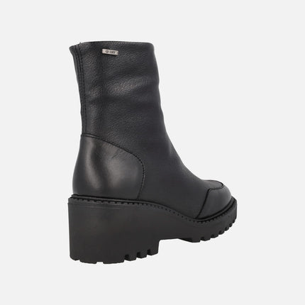 Botines negros de piel con membrana V-DRY