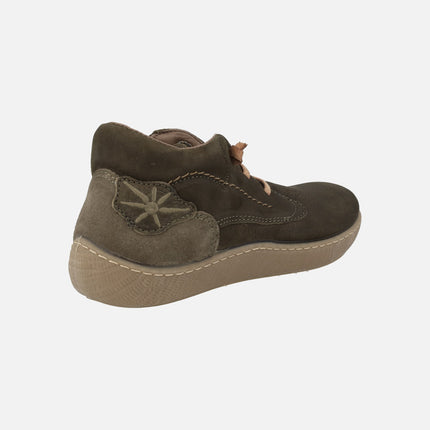 NARU Nubuck leather ankle boots with elastic laces