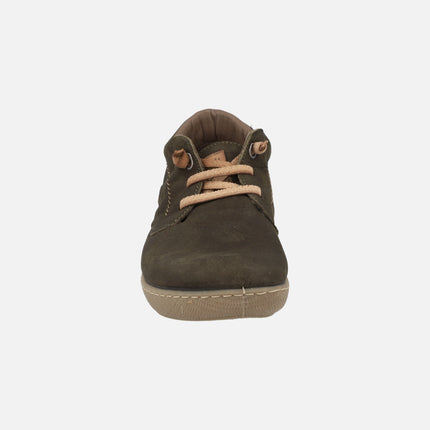 NARU Nubuck leather ankle boots with elastic laces