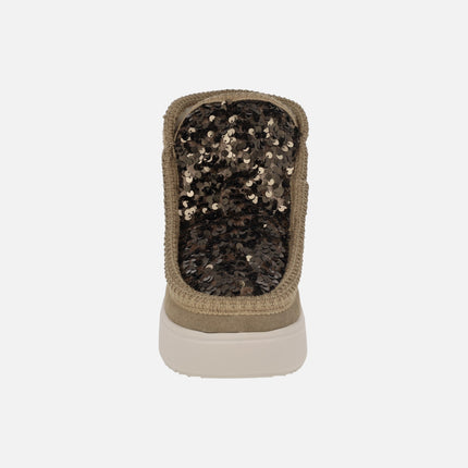 Botas de serraje y lentejuelas Stark con forro de pelo