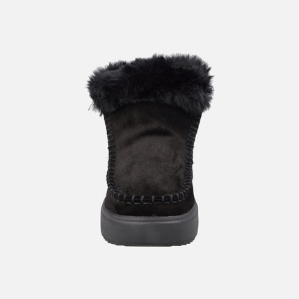 Botas australianas Alpena en serraje negro con talón de glitter