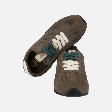 Isanti brown suede Flat sneakers
