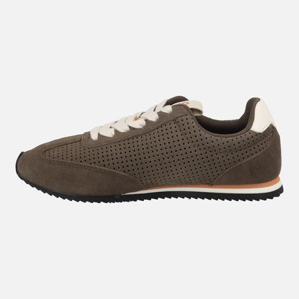 Isanti brown suede Flat sneakers