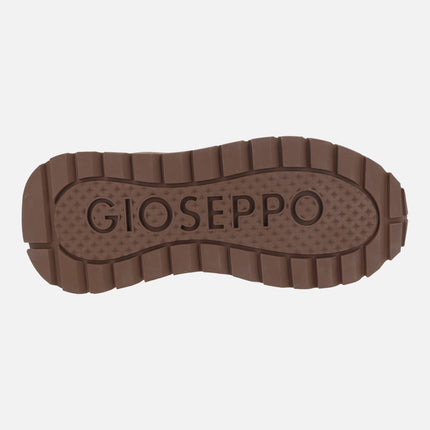 Funkley Sneakers in Leather and Grid Combined