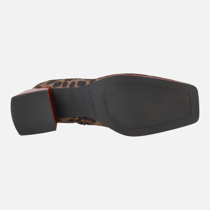 Botines de tejido elástico con tacones rojos Inger