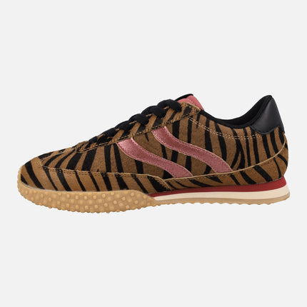 Zapatillas deportivas Halstad en piel animal print leopardo