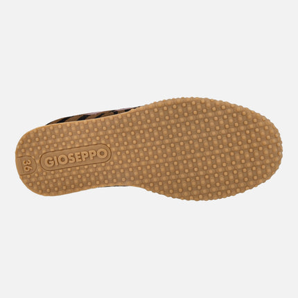 Zapatillas deportivas Halstad en piel animal print leopardo