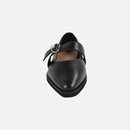 Bailarinas negras de piel Arveson con adorno de perla