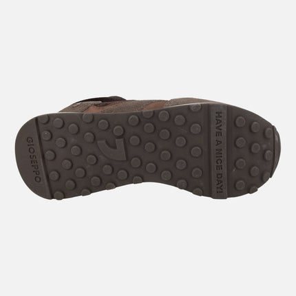 Zapatillas deportivas con cuña interior en combinado marrón Landfall