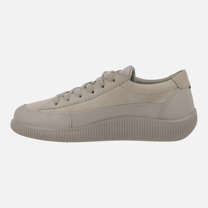 Zapatillas deportivas para mujer en combinado taupe Ecco Soft Zero Moon Rock