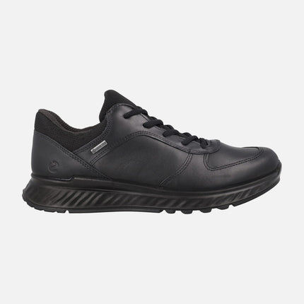 Deportivas negras de piel con membrana Gore tex Exostride Low GTX