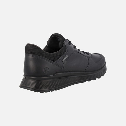Deportivas negras de piel con membrana Gore tex Exostride Low GTX