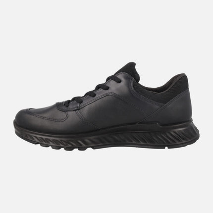 Deportivas negras de piel con membrana Gore tex Exostride Low GTX